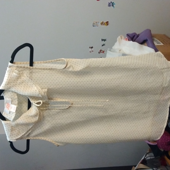 Joe fresh women's sleeveless polkadot black and white sheer top size S - Picture 4 of 17